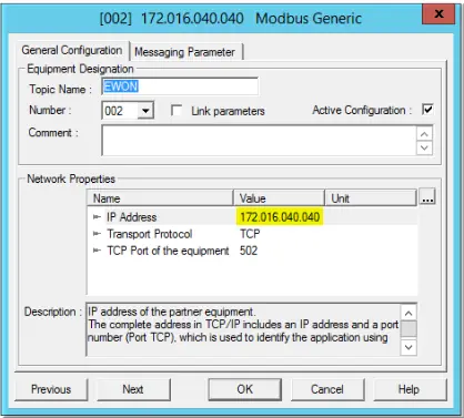 Modbus Generic Topic Name